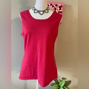 Cold Water Creek Womens Sleeveless Cotton Blend Shell Top Shirt -SZ M 10/12